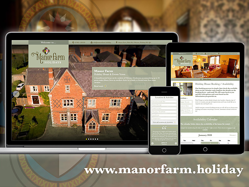 Manor Farm responsive website www.manorfarm.holiday